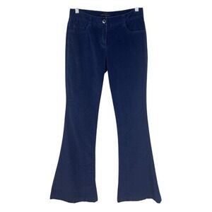 Theory Shimra Navy Corduroy Flare Pants 0